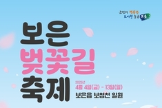 리뉴얼되는 보은군 벚꽃길 축제, '벚꽃따라 설레어 봄' 준비 착착