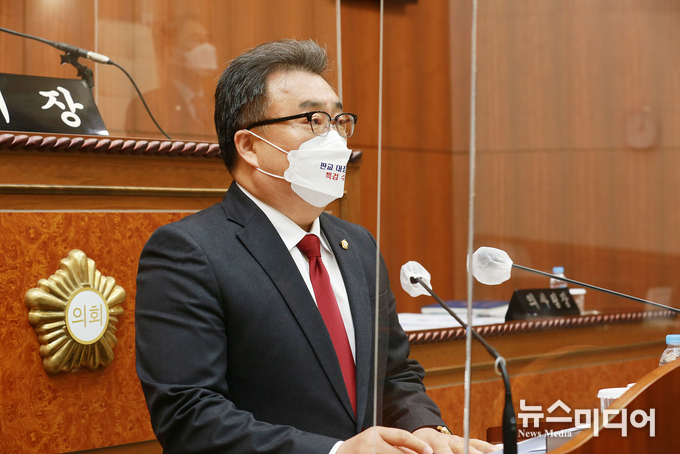 발언중인 임호석 시의원
