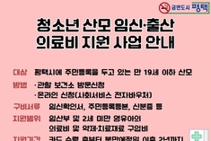 평택시, '청소년 산모 의료비 지원'으로 건강한 출산 돕는다